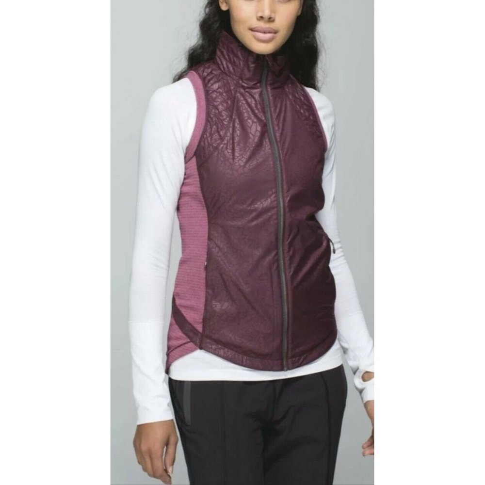 Lululemon Athletica Women's Rebel Runner Vest Bordeaux Drama Sz 6 Maroon Red